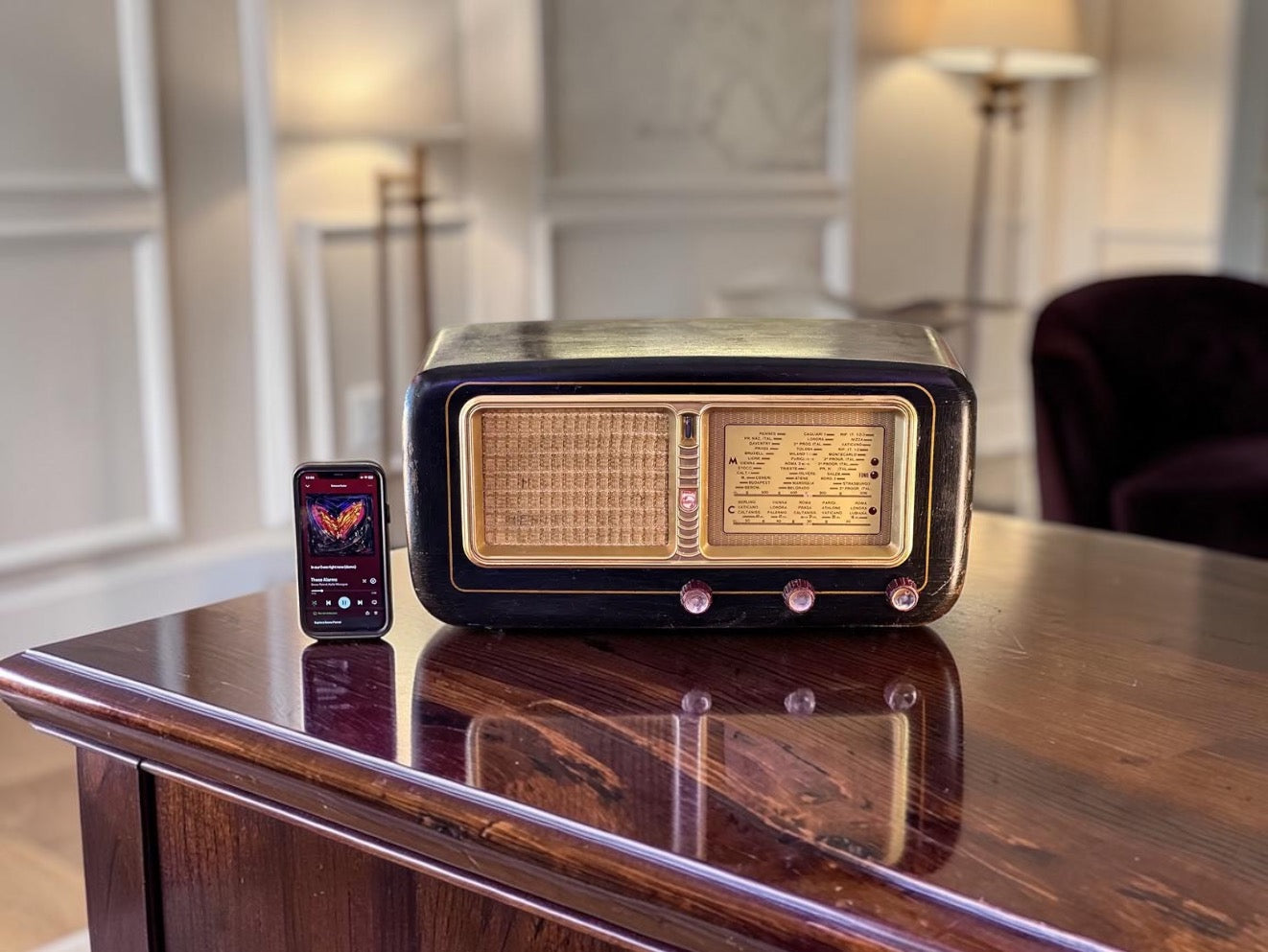 PHILIPS BI253A (1956) VINTAGE BLUETOOTH RADIO