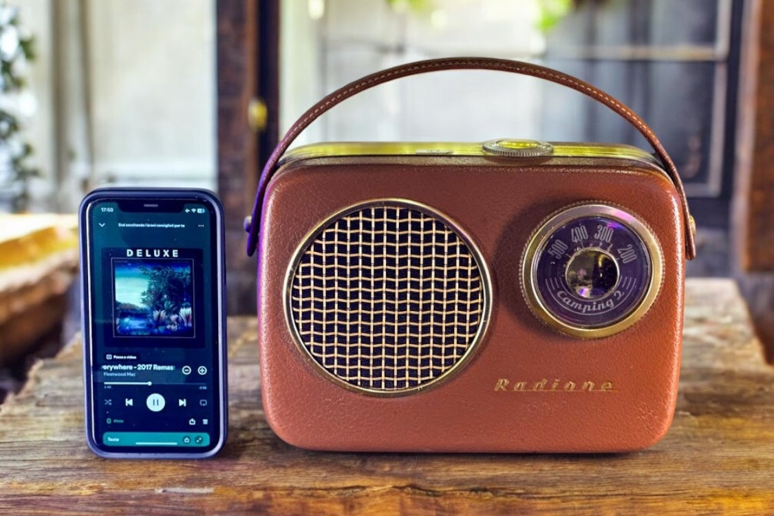 camping radio RADIONE CAMPING COGNAC (1954) PORTABLE BLUETOOTH SPEAKER – Erwitt Radio