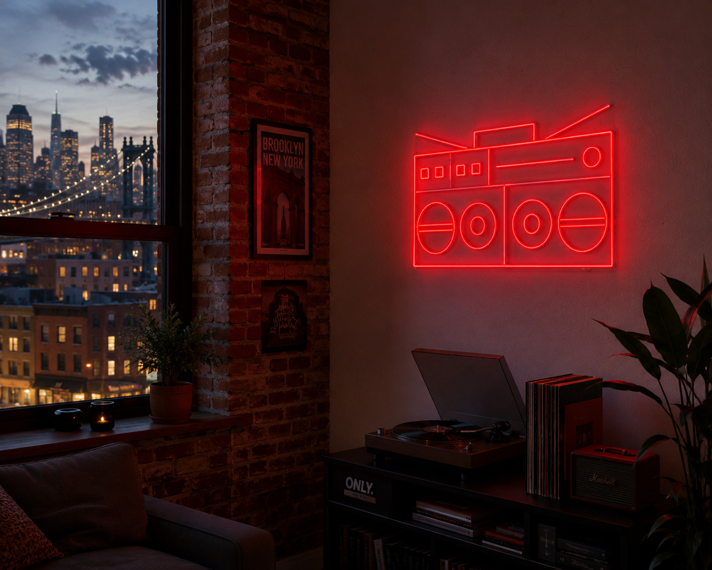 SHARP GF-777 BOOMBOX - NEON