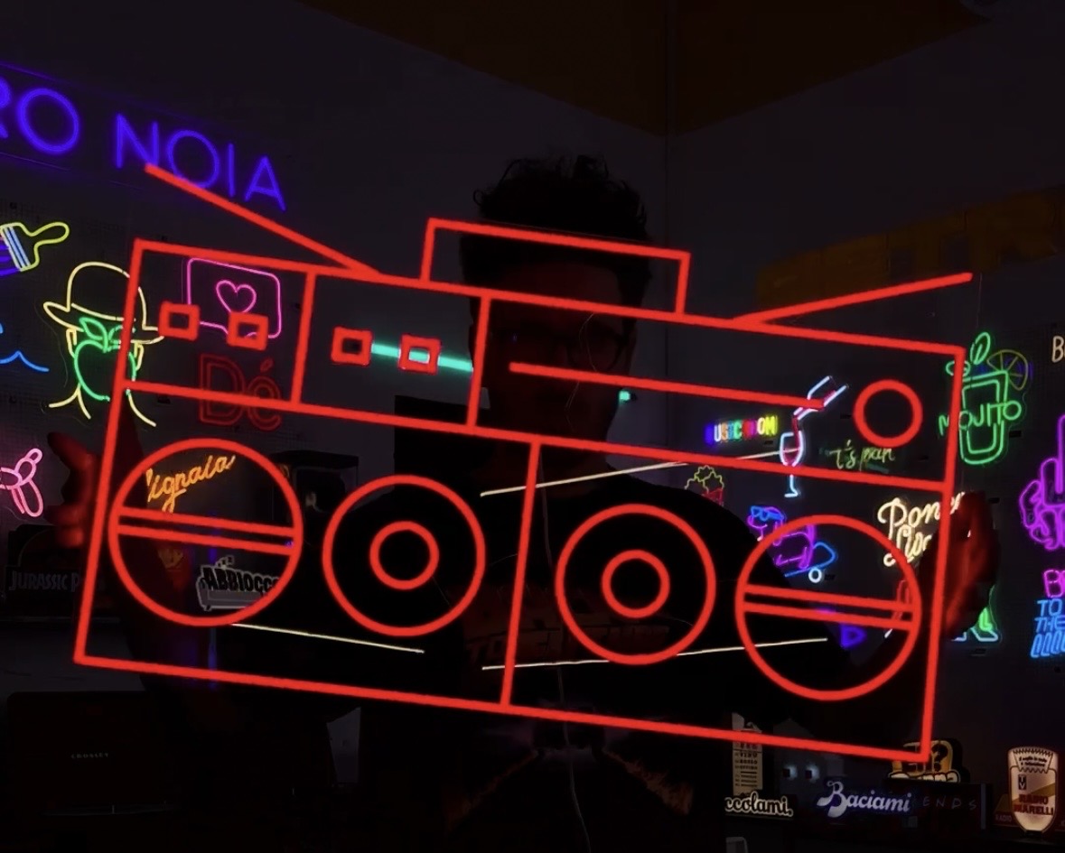 SHARP GF-777 BOOMBOX - NEON