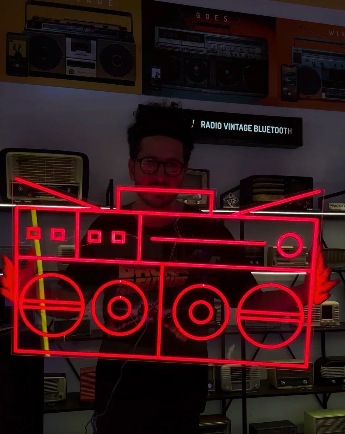 SHARP GF-777 BOOMBOX - NEON